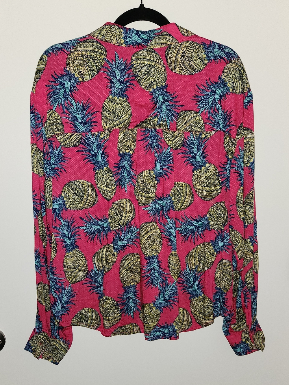 Anthropologie Janine Lecour Pineapple Buttondown Size Medium - Picture 6 of 6
